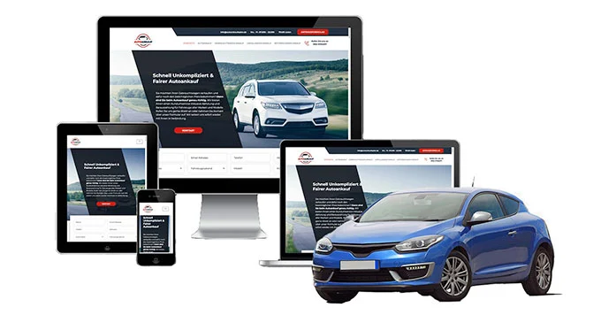 ankauf mobil Ankaufseite mobil – Autoankauf Wedemark mit rotem PKW